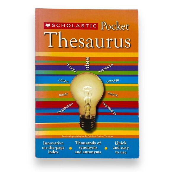 Scholastic Pocket Thesaurus (SCHOLASTIC REFERENCE) Paperback Book Student School - Picture 2 of 12